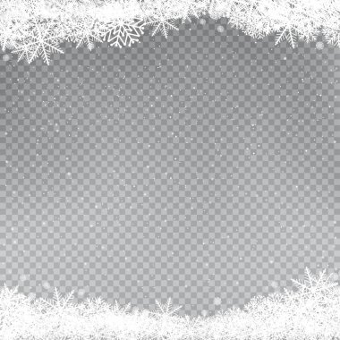 çerçeve şablonu düşen kar taneleri