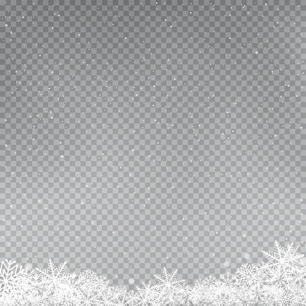 Сніжинки падіння шаблон — стоковий вектор