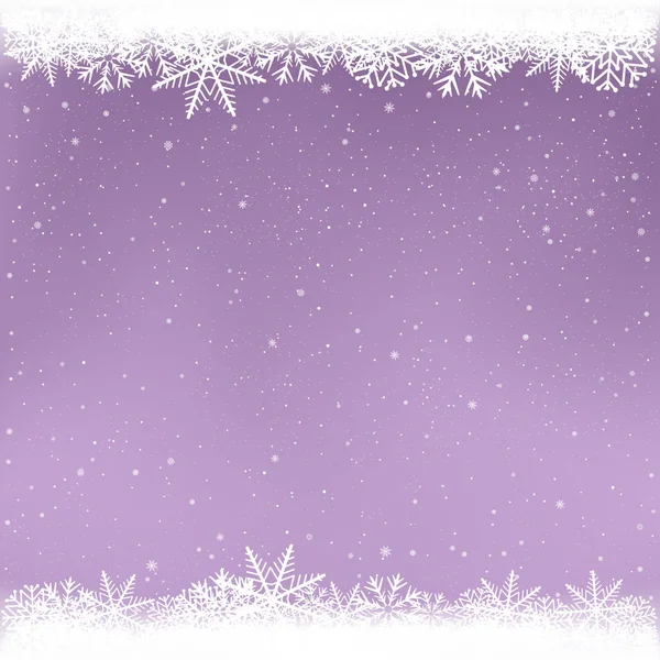 Snöiga lila färg vinter mall — Stock vektor