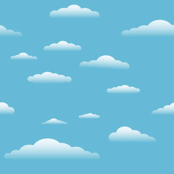 Blue sky with clouds seamless — Stock Vector