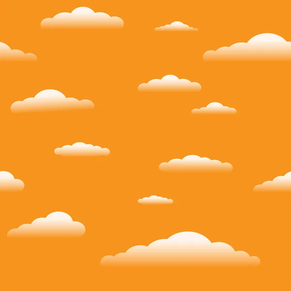 Sundown sky with clouds seamless — Stock Vector