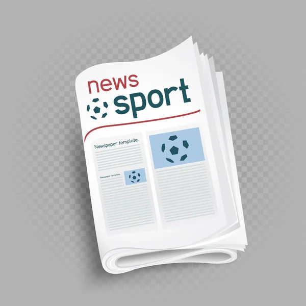 Icono de prensa de periódico deportivo — Vector de stock