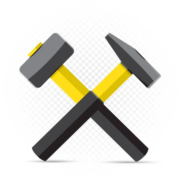 Hammer repair icon — Stock Vector