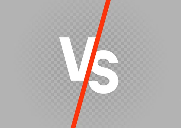 White versus VS letters — Stock Vector
