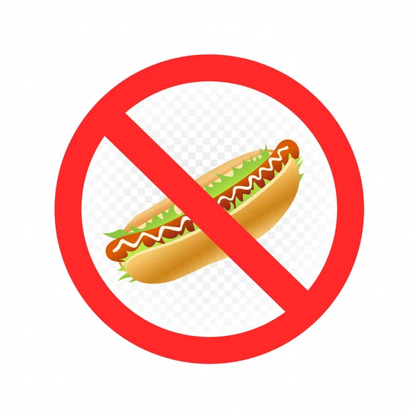Rychlé občerstvení zákaz Hot Dog — Stockový vektor