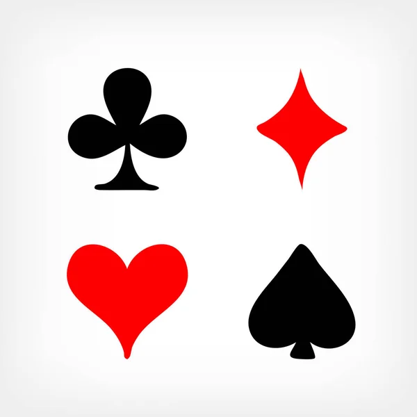 Symbole znaku karty do gry — Wektor stockowy