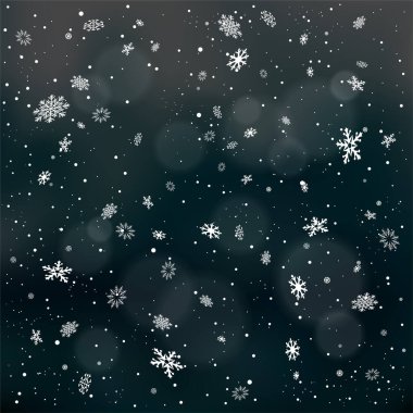 Kapalı arkaplanda kar yağışı