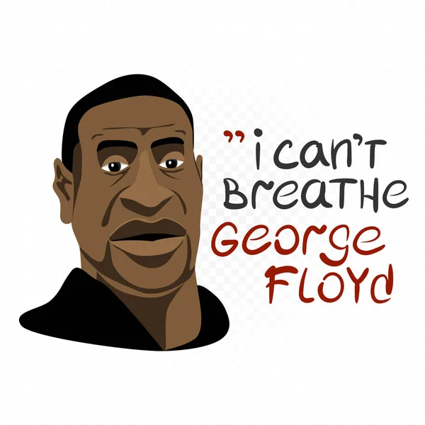George-Floyd-Botschaft, die ich nicht atmen kann — Stockvektor