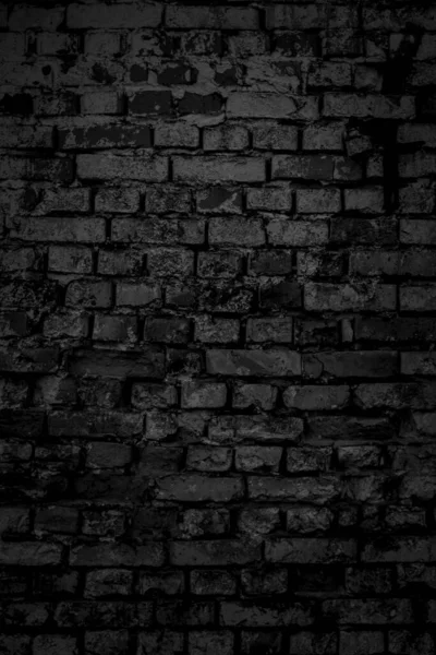 Dark Brick Wall Vertical Background Architecture Facade Texture House Interior — Stock Photo, Image