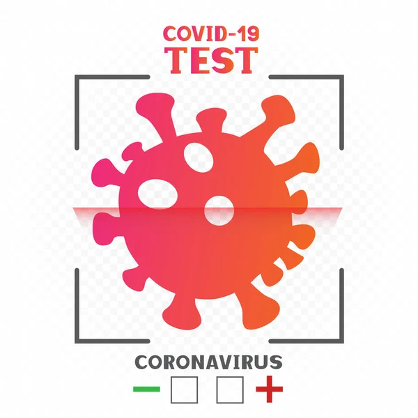 Coronavirus covid-19 τεχνολογία δοκιμών — Διανυσματικό Αρχείο