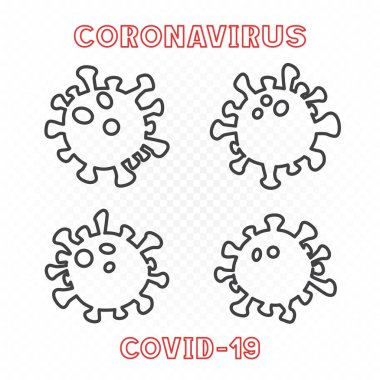 Coronavirus covid-19 tasarım sembolü