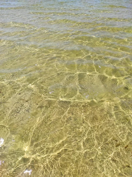 Διαφανής Παραλία Διάφανη Άμμο Όμορφο Φόντο Ταπετσαρία Καλοκαίρι — Φωτογραφία Αρχείου