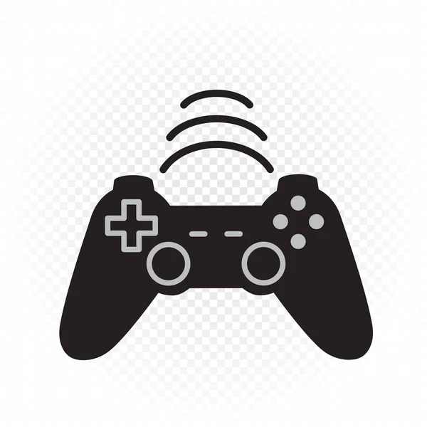 Wireless computer games joystick icon — Stock Vector