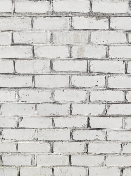 White Brick Wall Texture Background Gray Brickwork Aged Textured Backdrop — Stock Photo, Image