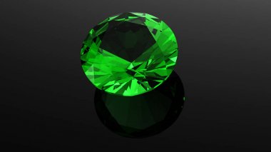 Yuvarlak elmas. Taş. Mücevher arka plan. 3D çizim