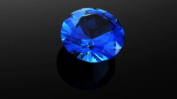 Diamante redondo. Piedra preciosa. Fondo de joyería. ilustración 3d — Foto de Stock