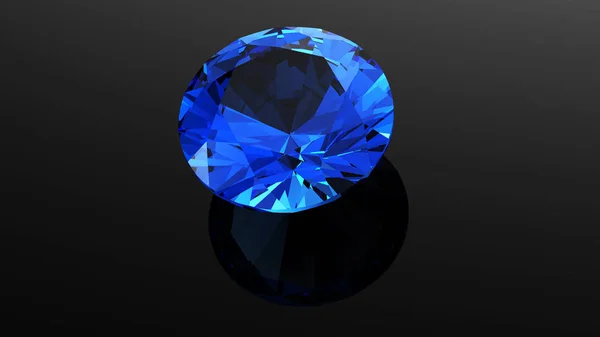 Round diamond. Gemstone.  Jewelry background. 3d illustration