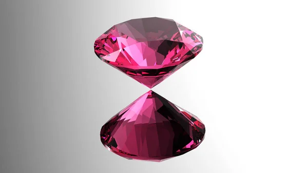 Round diamond. Gemstone.  Jewelry background. 3d illustration — Stock Photo, Image