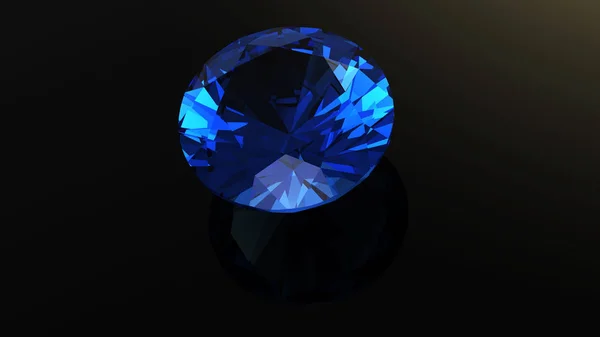 Kerek gyémánt. Drágakő. Ékszer háttér. 3D-illusztráció Stock Kép
