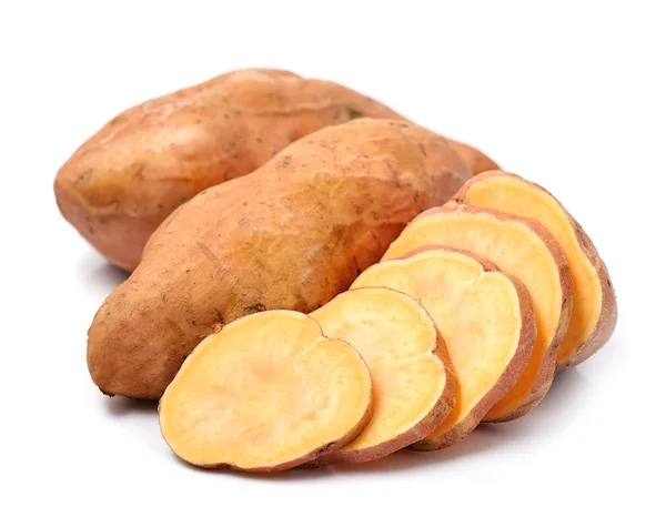 Beyaz Arka Plan Üzerinde Izole Tatlı Patates Batatas — Stok fotoğraf