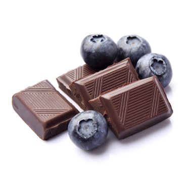 Blackberry ile çikolata.