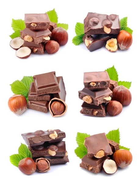 Collage van chocolade. — Stockfoto