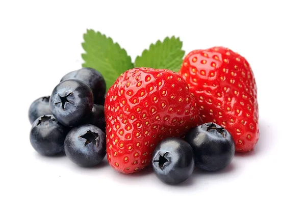 Zoete Blueberry en aardbei — Stockfoto
