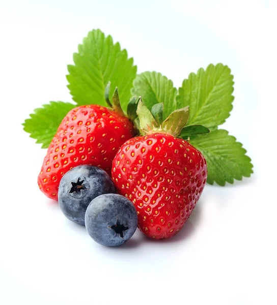 달콤한 딸기와 블랙 베리 — 스톡 사진