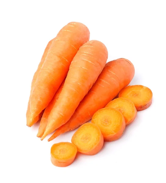 Fresh carrots vegetables isolated. — Stock Photo, Image