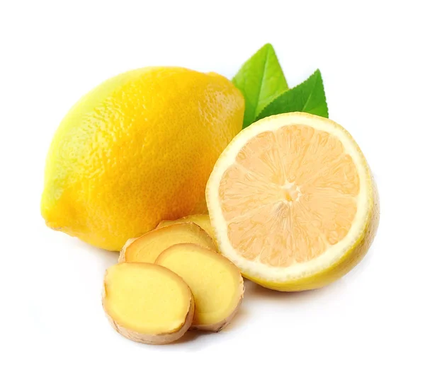 Lemons with ginger — Stock Photo, Image