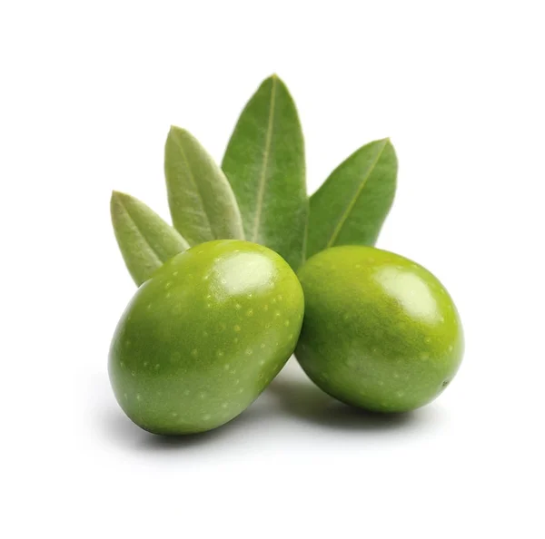Oliven mit Blättern. — Stockfoto