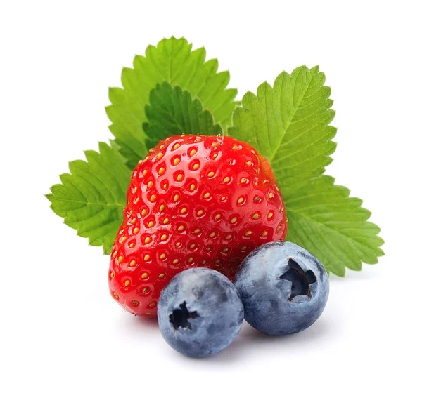 Süße Erdbeeren und Blaubeeren. — Stockfoto