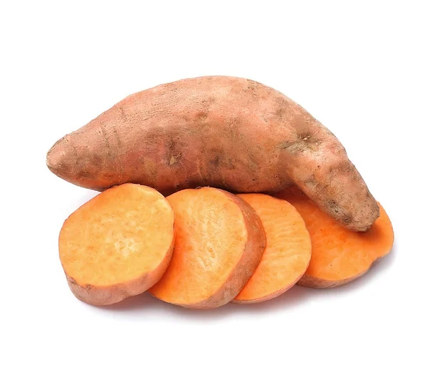 Sweet Potato Isolated White Backgrounds — Stock Photo, Image