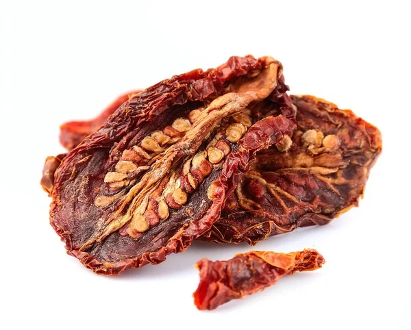 Dried Tomatoes Isolated White Backgrounds — Stock Photo, Image