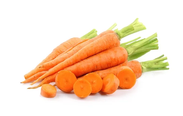 Carrots Vegetables Closeup White Backgrounds — Stock Photo, Image