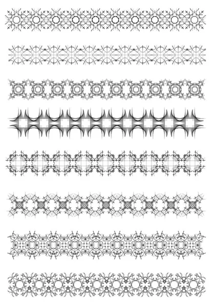 Колекція ліній декоративного правила в різних стилях дизайну — стоковий вектор