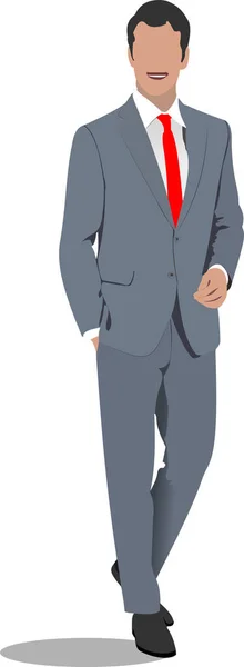 Young handsome man. Businessman.Vector illustration — Stock Vector