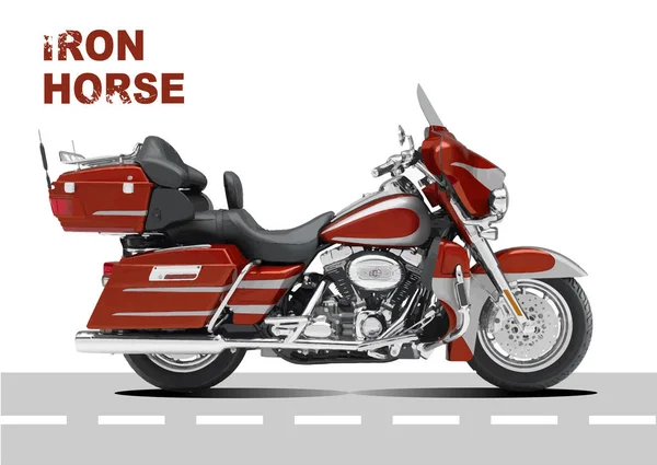Motorcykel bild. Iron Horse. Vektor illustration — Stock vektor