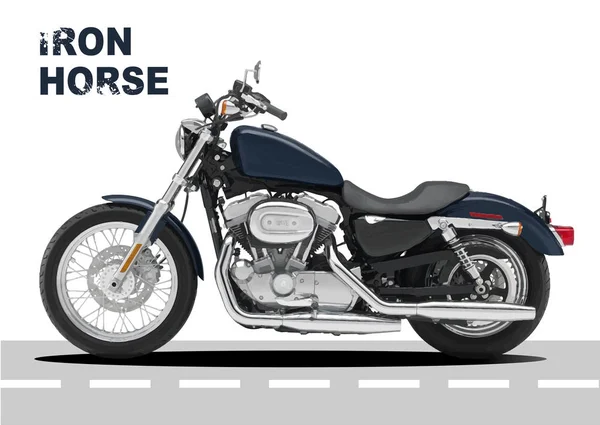 Motorcykel bild. Iron Horse. Vektor illustration — Stock vektor