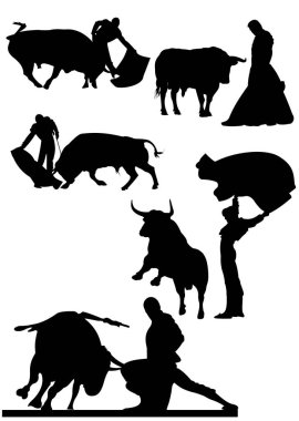 Corrida tipik İspanyol eğlence - boğa güreşi. 