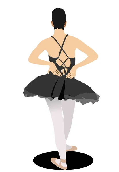 Illustration vectorielle danseuse de ballet — Image vectorielle