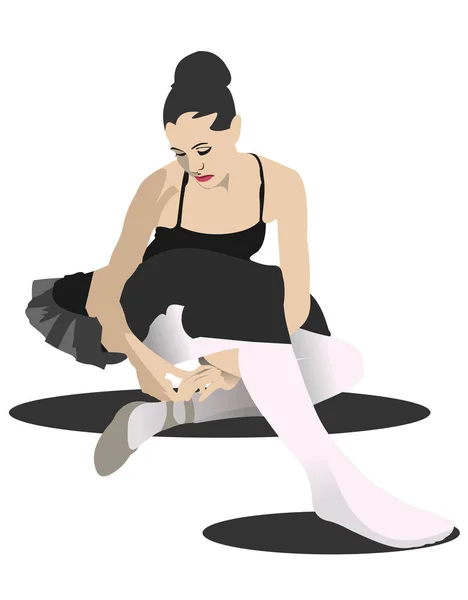 Ballet bailarina vector ilustración — Archivo Imágenes Vectoriales