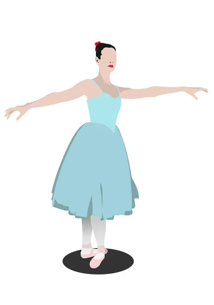 Baletní tanečník vektorové ilustrace — Stockový vektor