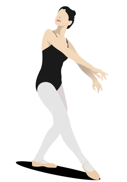 Ballerino vettoriale illustrazione — Vettoriale Stock