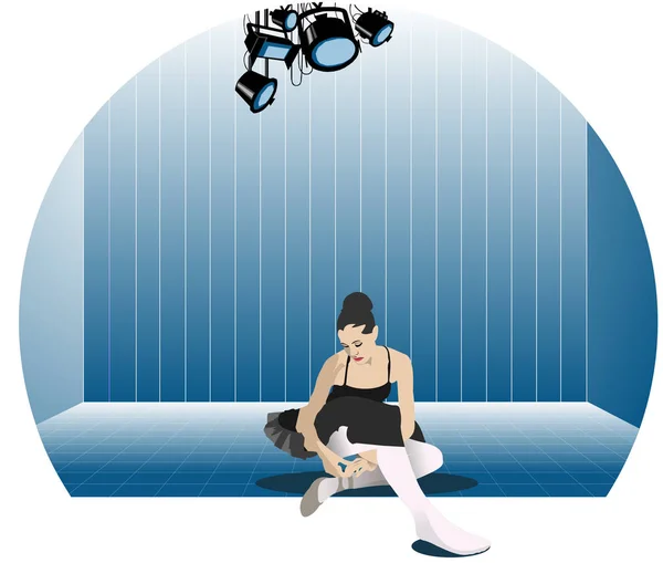 Ballet danser vectorillustratie — Stockvector