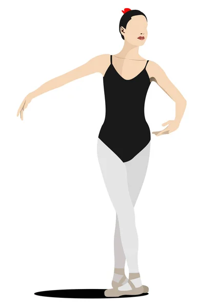 Ballerino vettoriale illustrazione — Vettoriale Stock