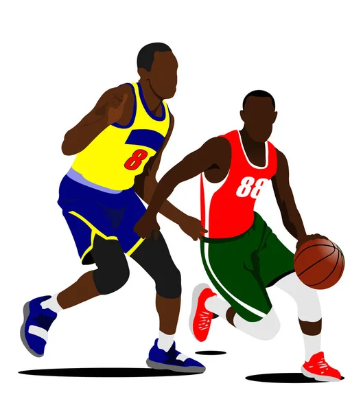 Koszykarze. Ilustracja wektora — Wektor stockowy