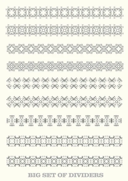 Collection of Ornamental Rule Lines in Different Design styles — Stock Vector