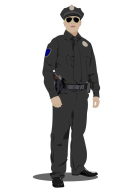 Polisim. Renkli Vektör illüstrasyonu