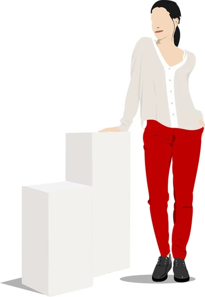 Silhouettes Femme Mode Illustration Vectorielle — Image vectorielle